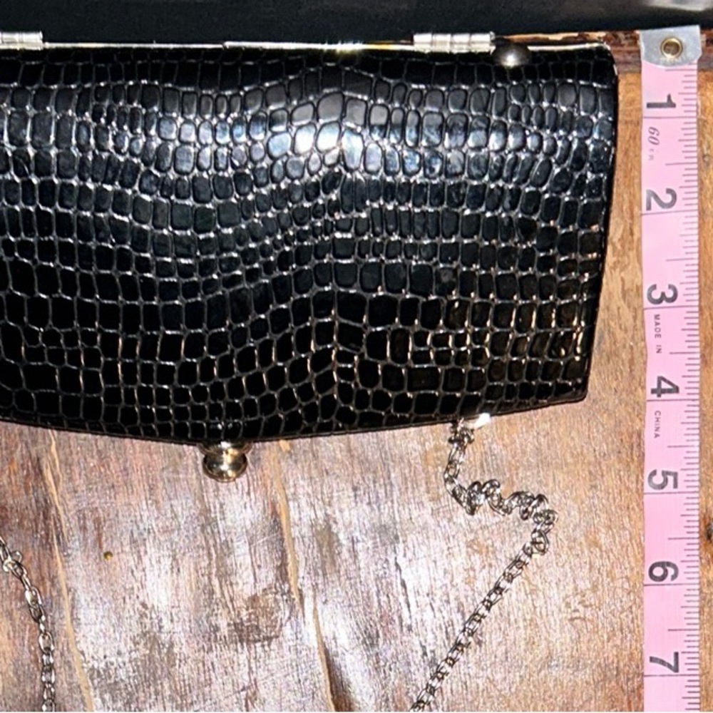 Small Black Crocodile-Patterned With Rhinestone C… - image 8